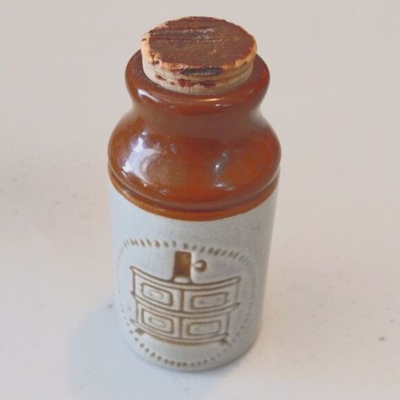 Two Small Vintage Ceramique de Beauce Canadian Pottery‎ Jars with Cork Stoppers - Picture 6 of 6